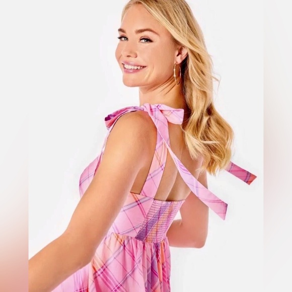 Lilly Pulitzer Pink Plaid Dress - Picture 4 of 7